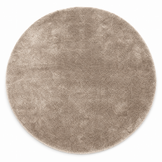 Comfy Premium - Rond Luxe Effen Vloerkleed Wasbaar Uni Taupe