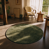 Comfy Premium - Rond Luxe Effen Vloerkleed Wasbaar Uni Groen