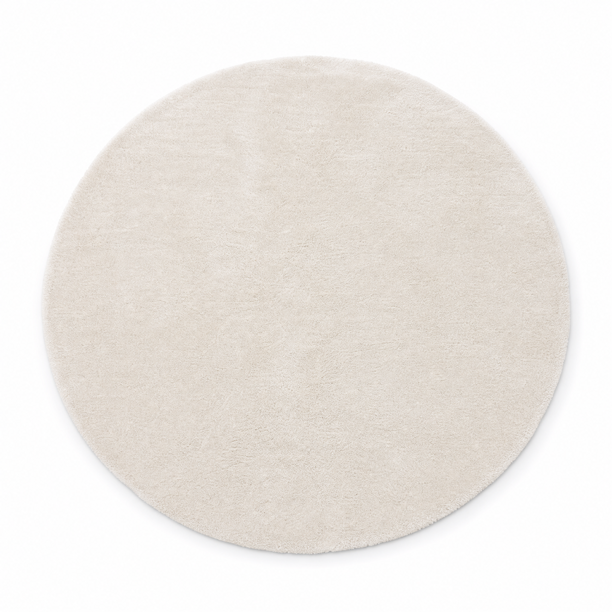 Comfy Premium - Rond Luxe Effen Vloerkleed Wasbaar Uni Creme