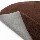 Comfy Premium - Rond Luxe Effen Vloerkleed Wasbaar Uni Bruin
