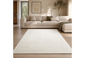 Comfy Soft - Effen Vloerkleed Wasbaar Uni Creme