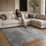 Comfy Soft - Effen Vloerkleed Wasbaar Uni Grijs