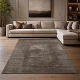 Comfy Soft - Effen Vloerkleed Wasbaar Uni Bruin Donker Beige