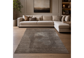Comfy Soft - Effen Vloerkleed Wasbaar Uni Bruin Donker Beige
