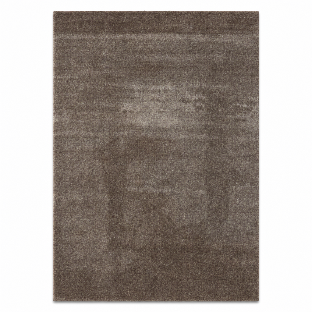 Comfy Soft - Effen Vloerkleed Wasbaar Uni Bruin Donker Beige