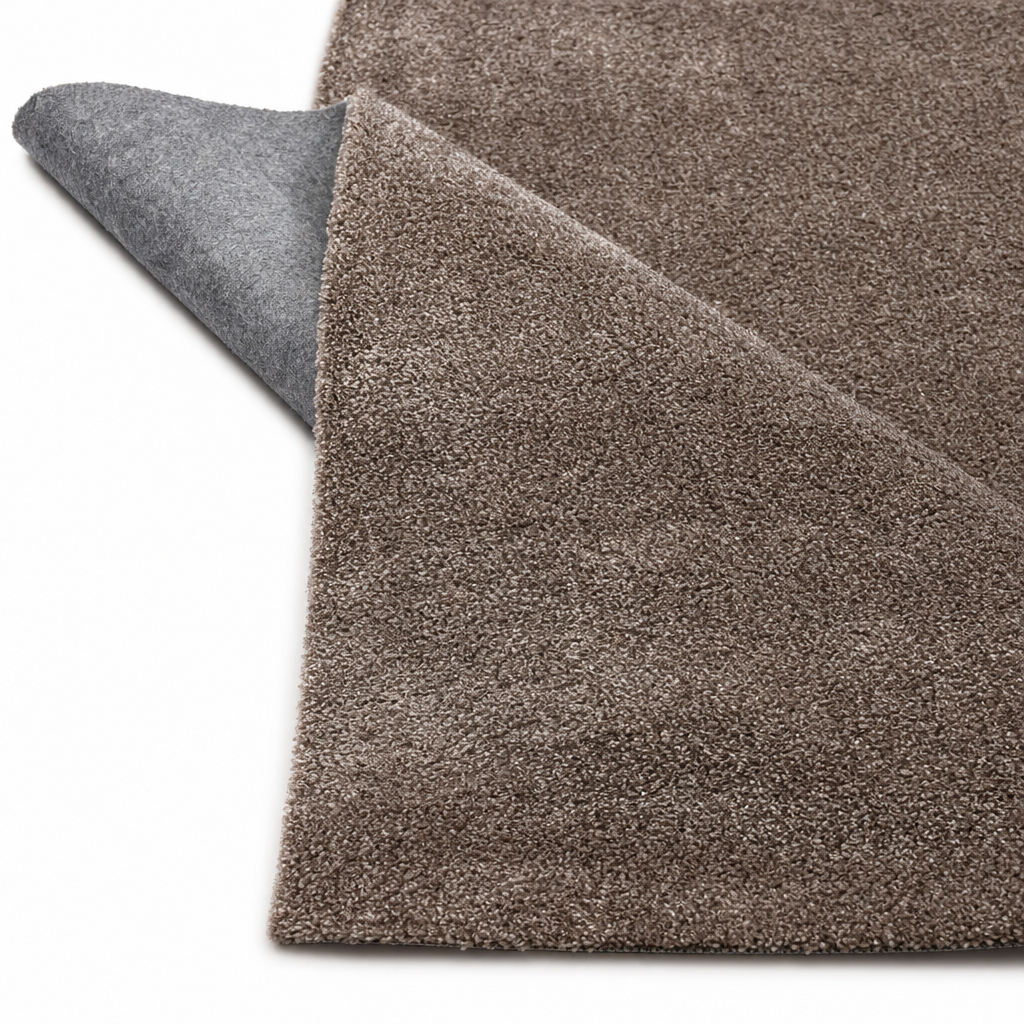 Comfy Soft - Effen Vloerkleed Wasbaar Uni Bruin Donker Beige