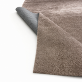 Comfy Soft - Rond Effen Vloerkleed Wasbaar Uni Bruin Donker Beige