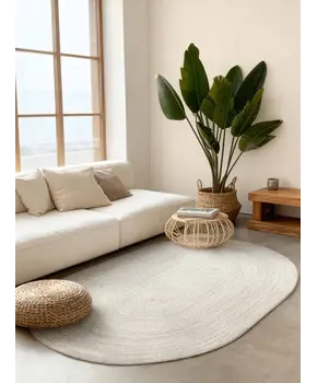 Rangpur Jute Ovaal Vloerkleed Creme