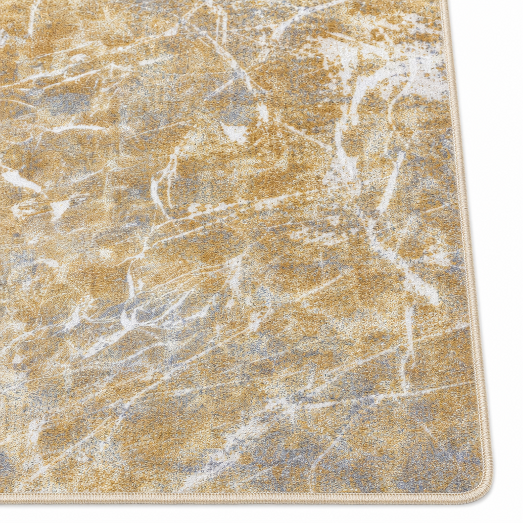 Premium Velours Vloerkleed Goud/Grijs