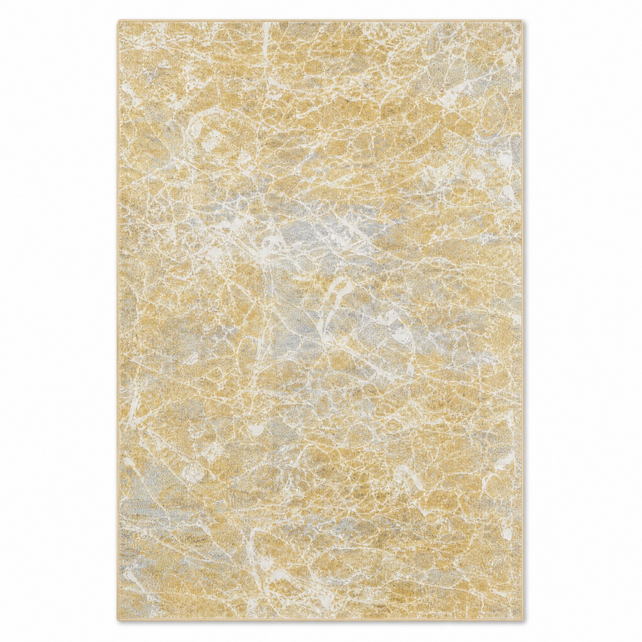 Premium Velours Vloerkleed Goud/Grijs