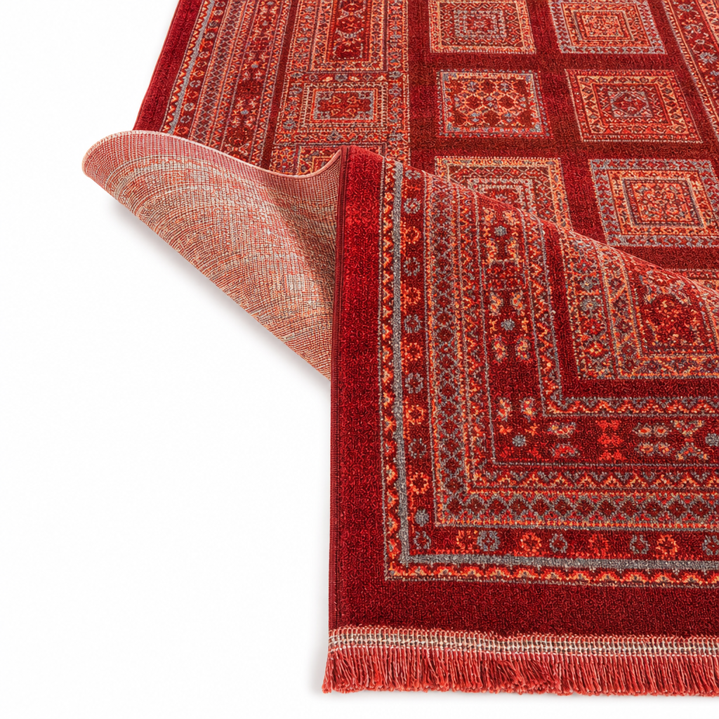 Artline Oosters Vintage Vloerkleed Shah Rood Wollook