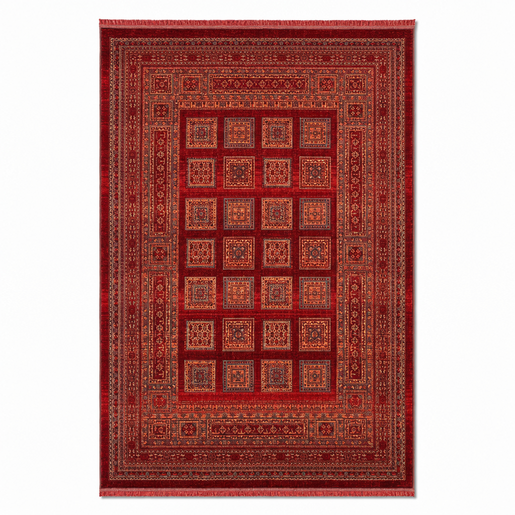 Artline Oosters Vintage Vloerkleed Shah Rood Wollook