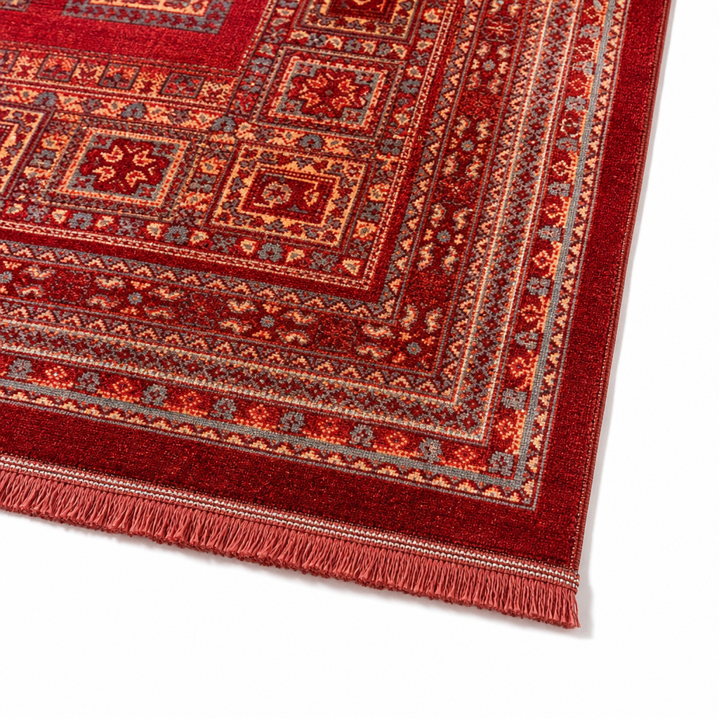 Artline Oosters Vintage Vloerkleed Shah Rood Wollook