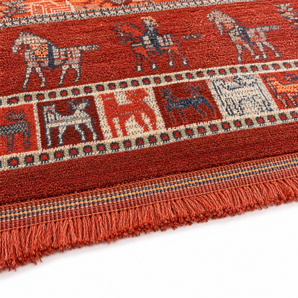 Artline Oosters Vintage Vloerkleed Taj Rood Wollook