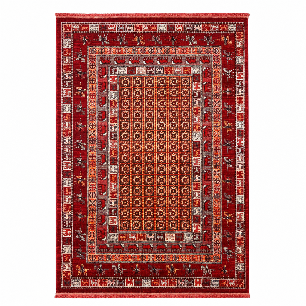 Artline Oosters Vintage Vloerkleed Taj Rood Wollook