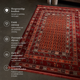 Artline Oosters Vintage Vloerkleed Taj Rood Wollook