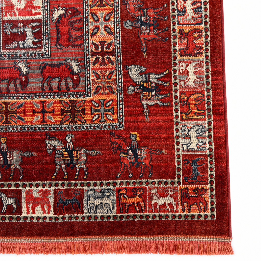 Artline Oosters Vintage Vloerkleed Taj Rood Wollook