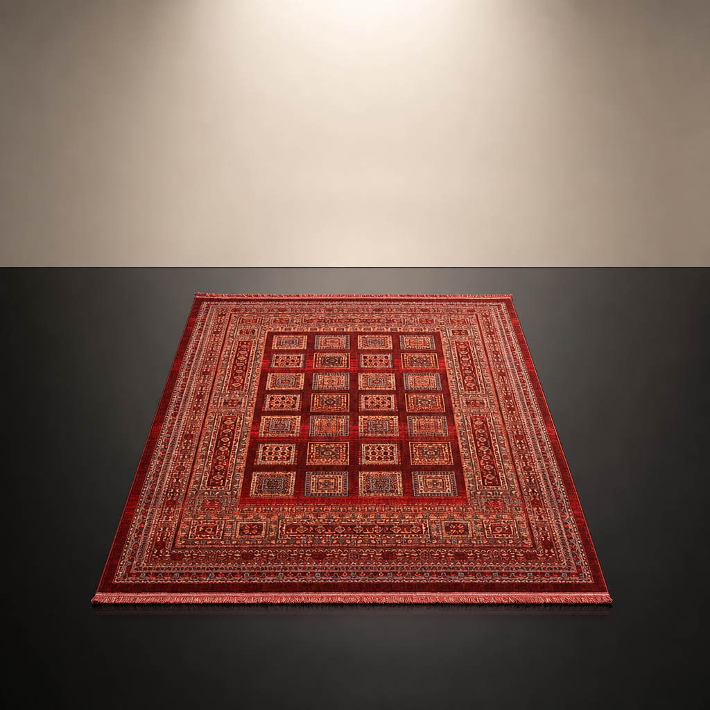 Artline Oosters Vintage Vloerkleed Shah Rood Wollook