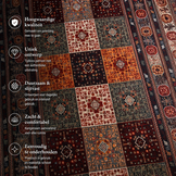 Artline Oosters Vintage Vloerkleed Sultan Rood Wollook