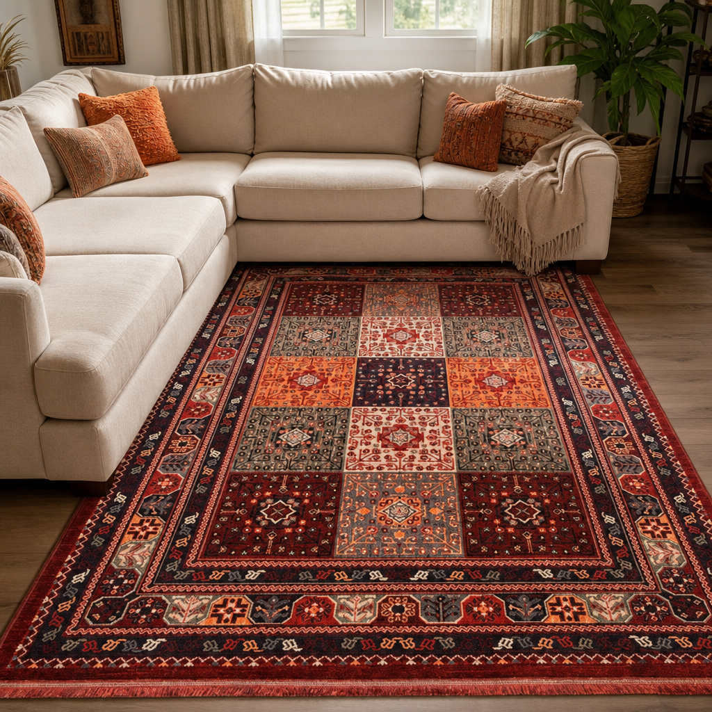 Artline Oosters Vintage Vloerkleed Sultan Rood Wollook