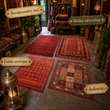 Artline Oosters Vintage Vloerkleed Shah Rood Wollook