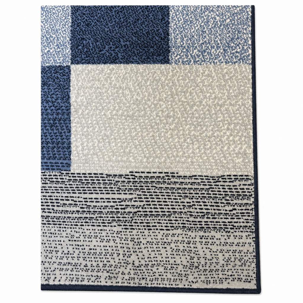Santo Modern Vloerkleed Blauw Grijs