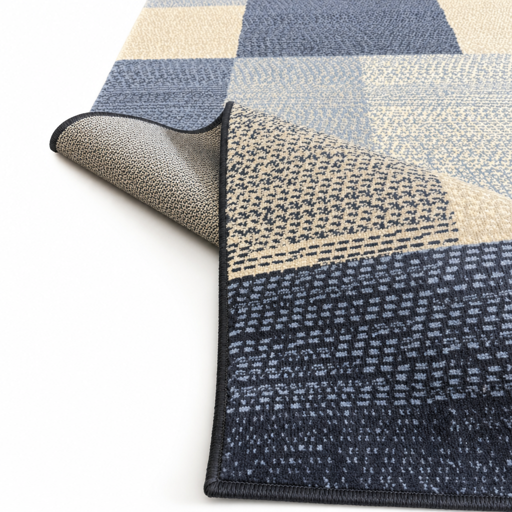 Santo Modern Vloerkleed Blauw Grijs