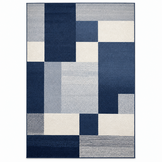 Santo Modern Vloerkleed Blauw Grijs