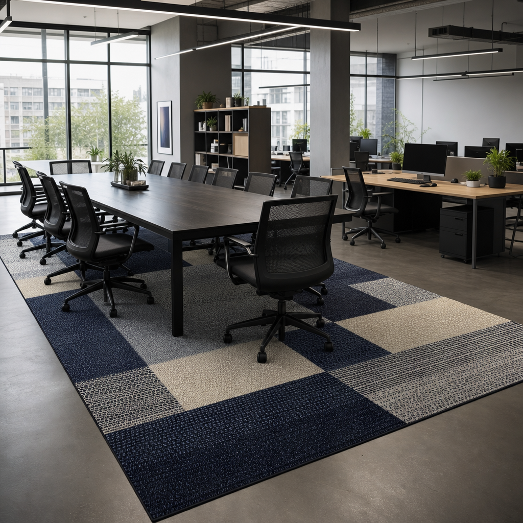 Santo Modern Vloerkleed Blauw Grijs