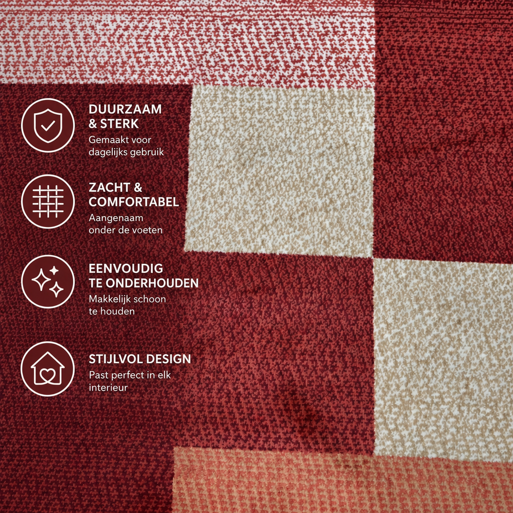Santo Modern Vloerkleed Terracotta