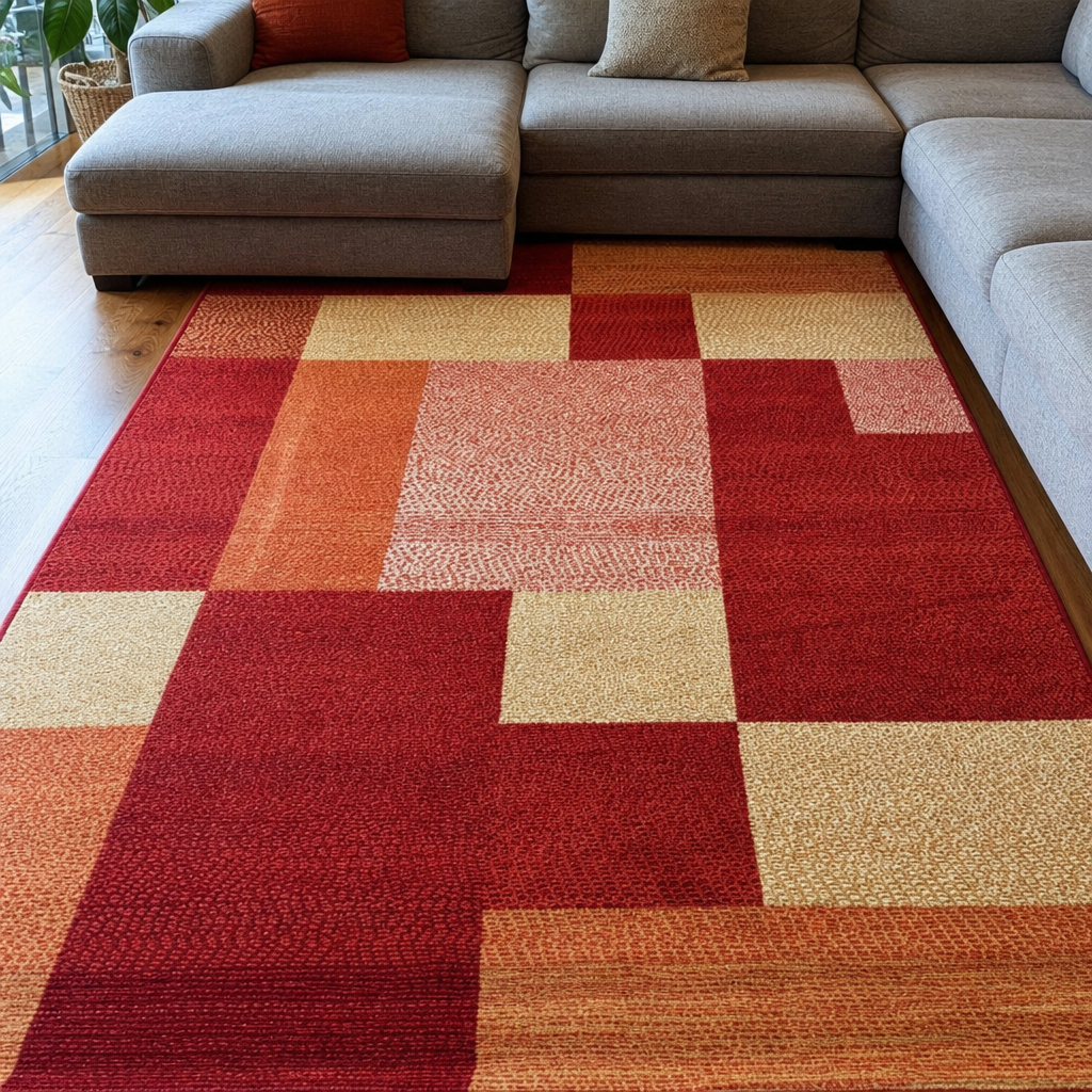 Santo Modern Vloerkleed Terracotta