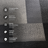 Santo Modern Vloerkleed Zwart Grijs