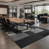 Santo Modern Vloerkleed Zwart Grijs