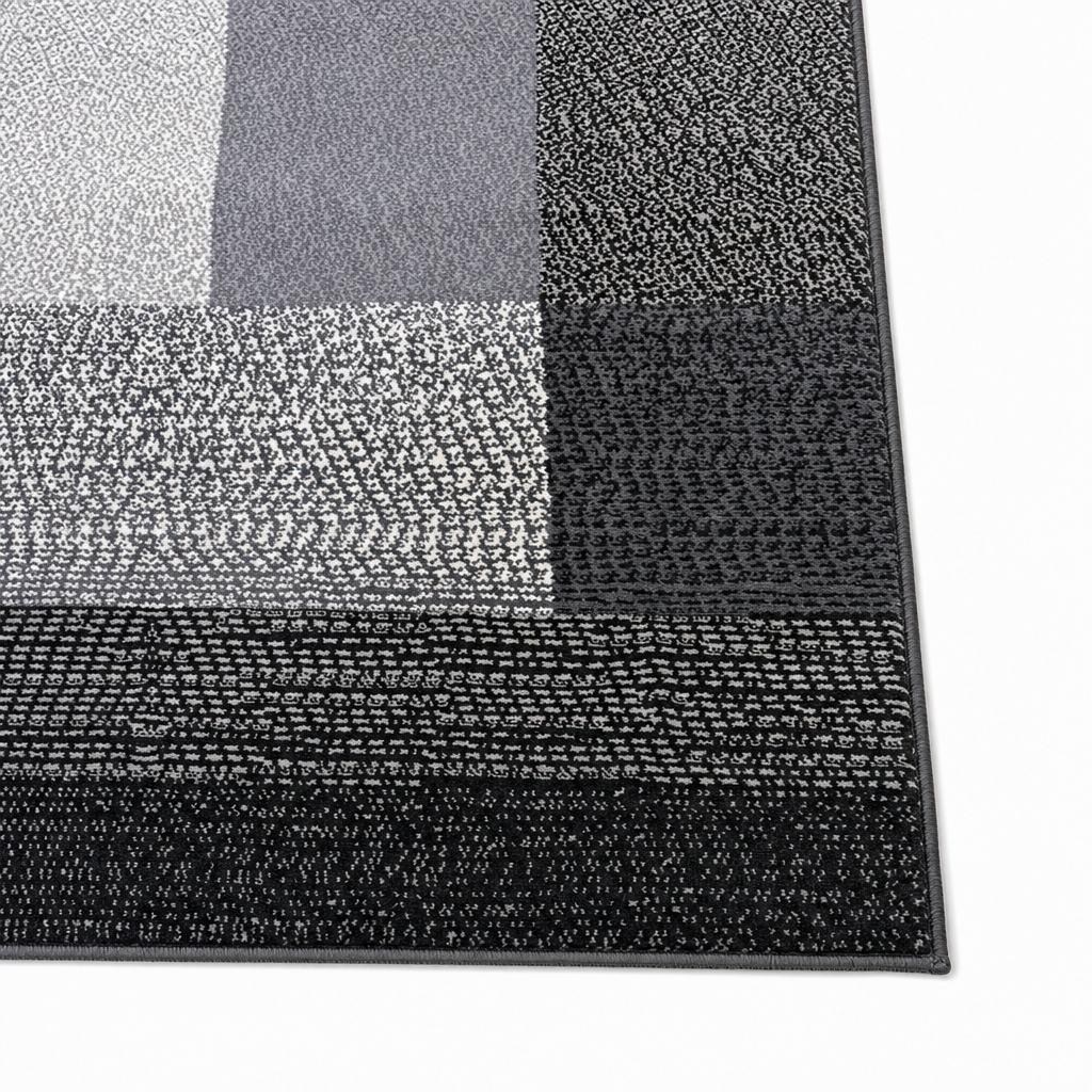 Santo Modern Vloerkleed Zwart Grijs