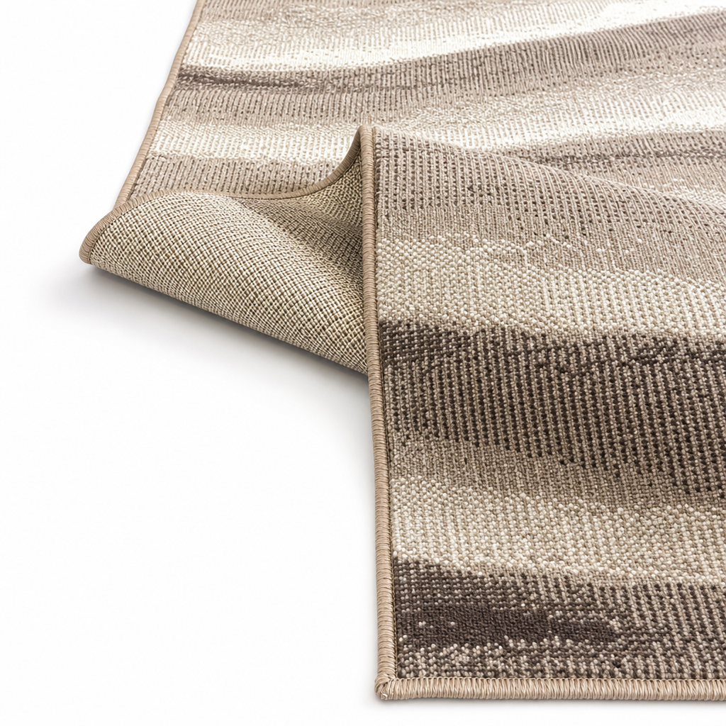 Waves Modern Vloerkleed Bruin Beige