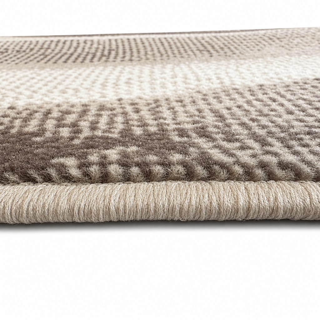 Waves Modern Vloerkleed Bruin Beige