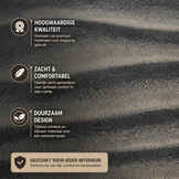 Waves Modern Vloerkleed Zwart Grijs