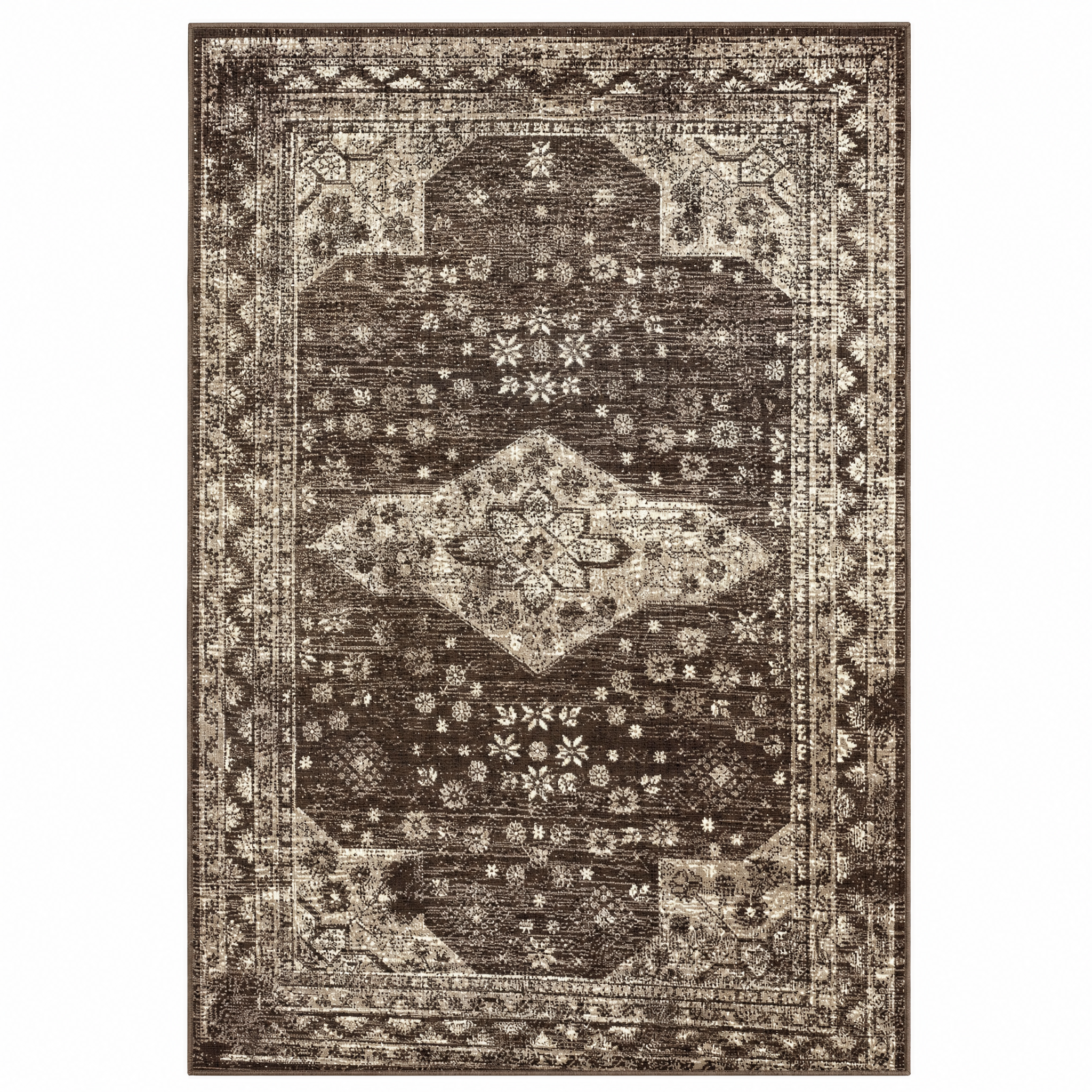 Vintage Vloerkleed Bruin Beige