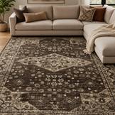 Vintage Vloerkleed Bruin Beige