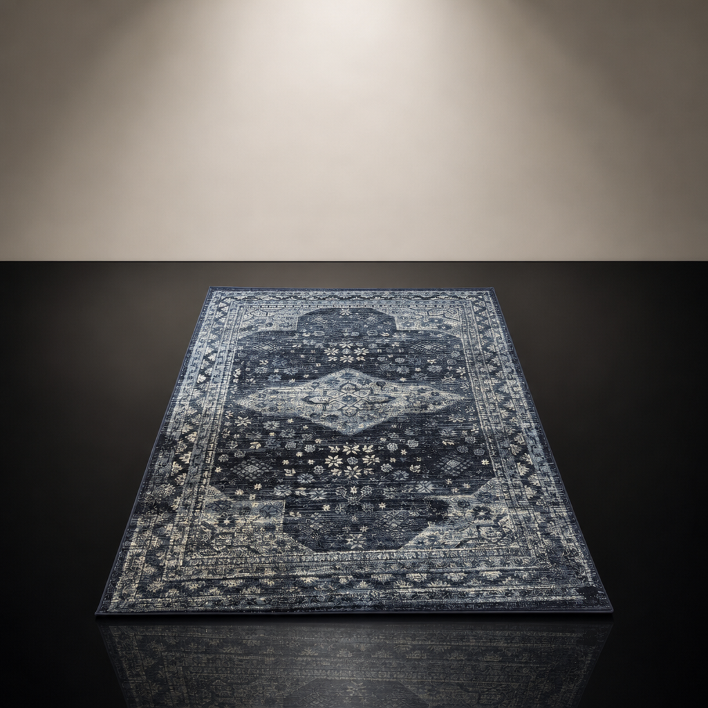 Vintage Vloerkleed Blauw Navy