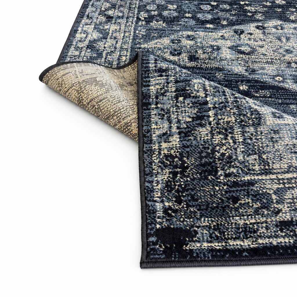 Vintage Vloerkleed Blauw Navy