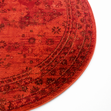 Vintage Rond Vloerkleed Terracotta