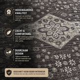 Vintage Rond Vloerkleed Bruin Beige