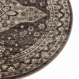 Vintage Rond Vloerkleed Bruin Beige