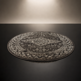 Vintage Rond Vloerkleed Bruin Beige