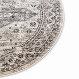 Vintage Rond Vloerkleed Beige Creme