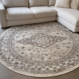 Vintage Rond Vloerkleed Beige Creme