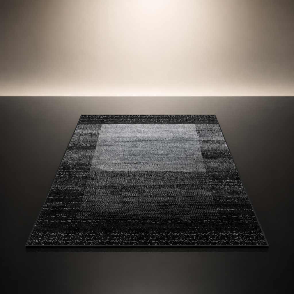 Luna Modern Vloerkleed Grijs Zwart