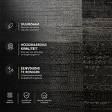 Luna Modern Vloerkleed Grijs Zwart