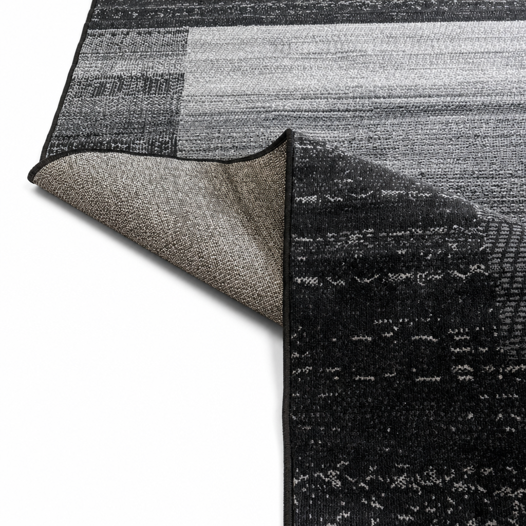 Luna Modern Vloerkleed Grijs Zwart